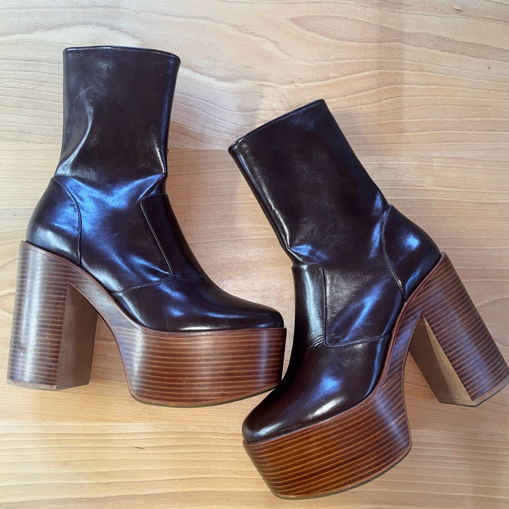 Jeffrey Campbell Dark Brown Platform Boots